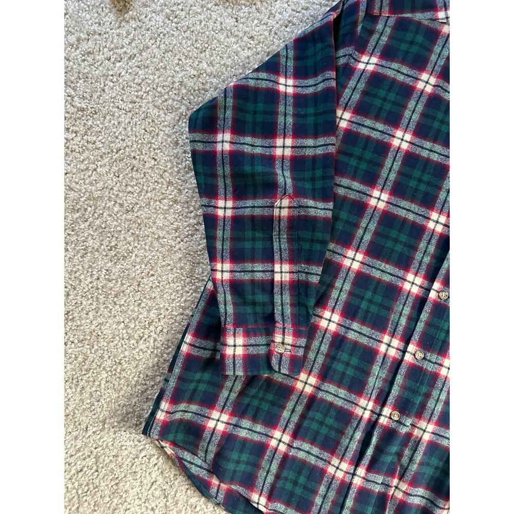 Pendleton Plaid Flannel Wool Button Down Shirt - image 3